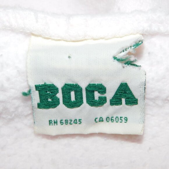 VTG BOCA Athletics Womens M Light Pink 1/4 Lace up Front Crewneck Sweatshirt - Picture 7 of 10